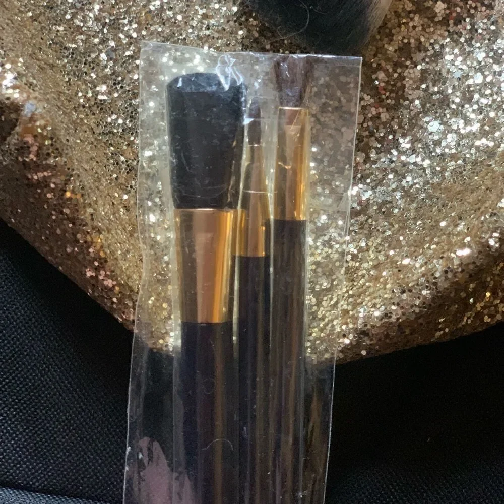 Makeup brushes and glitter case